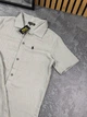 Мужской льняной костюм Polo Ralph Loren шорты+рубашка 2XL серый (RL0009) - изображение 5