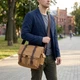Сумка на плечо текстильная Vintage для ноутбука средних размеров песочная (bg201fash49) - изображение 2