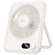 Портативний вентилятор Hoco HX607 handheld folding fan 2000 mAh White - зображення 1
