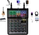 Студийный комплект Micfuns M4-PRO: 4-канальный аудиомикшер + 2 беспроводных микрофона (UHF) - Профессиональная - Б/У - изображение 7