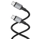 Кабель BOROFONE BX83 Type-C to Type-C Famous 60W silicone charging data cable Black - зображення 3