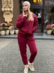 Жіночий спортивний костюм теплий на флісі 64 бордо (SKJTN) - изображение 1