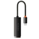 Адаптер Baseus WKQX000301 Lite, RJ45, Type-C, Чорний - 360428 - зображення 5