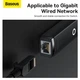 Адаптер Baseus WKQX000101 Lite, RJ45, USB, Черный - 584829 - изображение 6