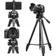 Штатив Yunteng VCT-696 180 см з панорамною головкою для смартфона та камер, 4 секції (78D378117B9E) - зображення 3