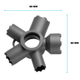 Сервисный ключ DROP PM08KEY-PL на 8 размеров аэраторов F22/M24/М28 (классические) + 16.5/18.5/21.5/24/28 (скрытые) - изображение 7