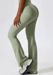 Спортивні жіночі легінси-кльош Flare з бразильським пуш-ап ефектом Bell Bottoms Leggings Premium для фітнесу та йоги L Оливкові (Flare94OliveL) - зображення 2