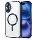 Чехол Fiji Chrome для Apple iPhone 16 с MagSafe и защитой камер Dark Blue - изображение 1