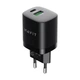 Зарядний пристрій HAVIT HV-UC30 GaN 30W USB+USB-C Black - зображення 1
