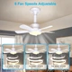 Потолочная люстра-вентилятор в патрон E27 Socket Fan Light AXW-SFL001 с пультом, светодиодная LED лампа-вентилятор - Б/У - изображение 3