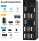 KVM Перемикач HDMI USB 3.0 на 2 ПК та 3 монітори (8K@60Hz, 4K@120Hz), комутатор KVM Switch 2 In 3 Out з провідним - Б/В - зображення 2