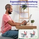 Алюминиевая подставка для ноутбука POWERSUP 101 All-Silica Gel, регулируемая, сложная, до 18 дюймов (Серебристая) - Б/У - изображение 5