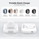 Портативная беспроводная зарядка для Apple Watch SwanScout 1800 mAh - Power Bank для часов с функцией подставки, белый - Б/У - изображение 2