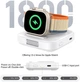 Портативная беспроводная зарядка для Apple Watch SwanScout 1800 mAh - Power Bank для часов с функцией подставки, белый - Б/У - изображение 3