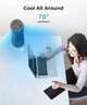 Башенный вентилятор безлопастный с пультом, поворот 70°, тихий 25 дБ, 4 скорости, 4 режима, таймер, LED дисплей (черный) - Б/У - изображение 5