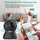 Поворотна кімнатна IP-камера Septekon H40i (Ultra HD 3MP 1296P, Wi-Fi, нічне бачення, двосторонній аудіозв'язок) - Б/В - зображення 3
