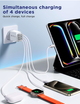 Сетевое зарядное устройство Aioneus 40 Вт с 4 портами (2шт) USB и USB-C быстрое зарядное устройство белое - Б/У - изображение 5