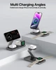 Беспроводная зарядная станция 3-в-1 T8 с MagSafe для iPhone, Apple Watch и AirPods, черная | Магнитная док-станция - Б/У - изображение 5