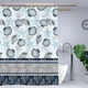 Шторка - занавеска для ванной Eco Fabric Морское дно с люверсами полиэстер 180 х 180 см (EF-1802-C) - изображение 1