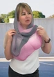 Женский шарф платок шифоновый Grade 155см*50см Розово-чёрный - изображение 1