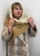 Женский шарф кашемировый PJN.ARC 165см*45см бело-светло-коричневый - изображение 7