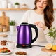 Электрочайник A-PLUS 2.0 л Нержавейка (2134) Фиолетовый - изображение 4