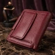 Жіночий вертикальний гаманець із натуральної шкіри з монетницею ST Leather бордовий (bg224fash52) - зображення 4