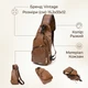 Сумка кросс боди Vintage из кожзама для документов и путешествий Рыжая вертикальная (bg205fash70) - изображение 3
