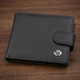 Мужской кошелек из натуральной кожи ST Leather черного цвета с кнопочной застежкой (bg183fash16) - изображение 1