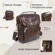 Сумка планшет через плечо мужская из натуральная кожи Vintage leather-14764 Коричневая - изображение 20