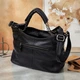 Сумка шоппер женская из натуральная кожи Vintage leather-22992 Черная - изображение 13