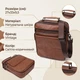 Сумка планшет через плечо мужская из натуральная кожи Vintage leather-23025 Светло-коричневая - изображение 17