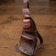 Сумка слинг через плечо мужская из натуральная кожи Vintage leather-22959 Темно-коричневая - изображение 13