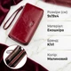 Женский кошелек среднего размера из экокожи KIVI малинового цвета с молнией (bg190fash53) - изображение 3