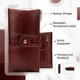 Кошелек женский кожаный для карточек Vintage 14906 Бордовый - изображение 8