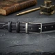 Брючный двусторонний мужской ремень из натуральной кожи GRANDE PELLE Синий Черный (bg111fash56) - изображение 4