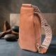 Сумка слинг через плечо женская Vintage leather-22793 Рыжяя - изображение 14
