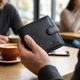 Интересный бумажник с блоком под документы из натуральной кожи ST Leather 22480 Черный - изображение 2