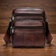 Сумка планшет через плече чоловіча з натуральної шкіри Vintage leather-14987 Коричнева - зображення 13