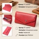 Женский большой горизонтальный кошелек из натуральной кожи ST Leather красного цвета с геометрическим клапаном и застежкой кнопкой (bg225fash45) - изображение 2