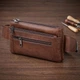 Шкіряна сумка на пояс унісекс Vintage з натуральної шкіри коричневого кольору (bg204fash57) - зображення 1