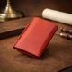 Женское винтажное матовое портмоне GRANDE PELLE из натуральной кожи красного цвета (bg114fash59) - изображение 3