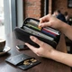 Вертикальний молодіжний гаманець із натуральної шкіри ST Leather Чорний для карт унісекс (bg193fash00) - зображення 2