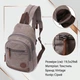 Сумка-рюкзак мужская тканевая 4.5 л Vintage leather-22173 Серая - изображение 15