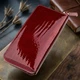 Кошелек женский ST Leather из натуральной кожи большой горизонтальный бордовый на молнии (bg184fash34) - изображение 3