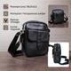 Сумка планшет через плечо мужская из натуральная кожи Vintage leather-14721 Черная - изображение 9