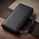 Практичный кожаный кошелек на три отделения ST Leather bg231fash11 Черный - изображение 3