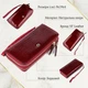 Жіночий вертикальний клатч із натуральної шкіри ST Leather бордового кольору з двома відділеннями (bg189fash07) - зображення 3