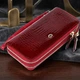 Жіночий вертикальний клатч із натуральної шкіри ST Leather бордового кольору з двома відділеннями (bg189fash07) - зображення 4