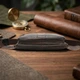 Сумка на пояс бананка мужская из натуральная кожи Vintage leather-14727 Коричневая - изображение 12